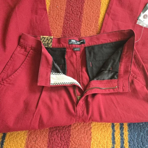 Vans Authentic Knost La Curren Chino Loose Fit Women Red Cotton New 042026 - Picture 5 of 11